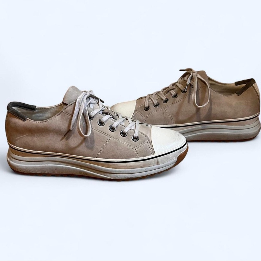 All Saints Beige and White Men's Sneakers